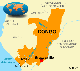 Carte du Congo - Brazzaville